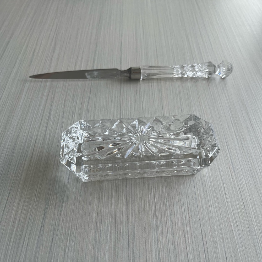 Crystal card holder & letter opener - Picture 5 of 10